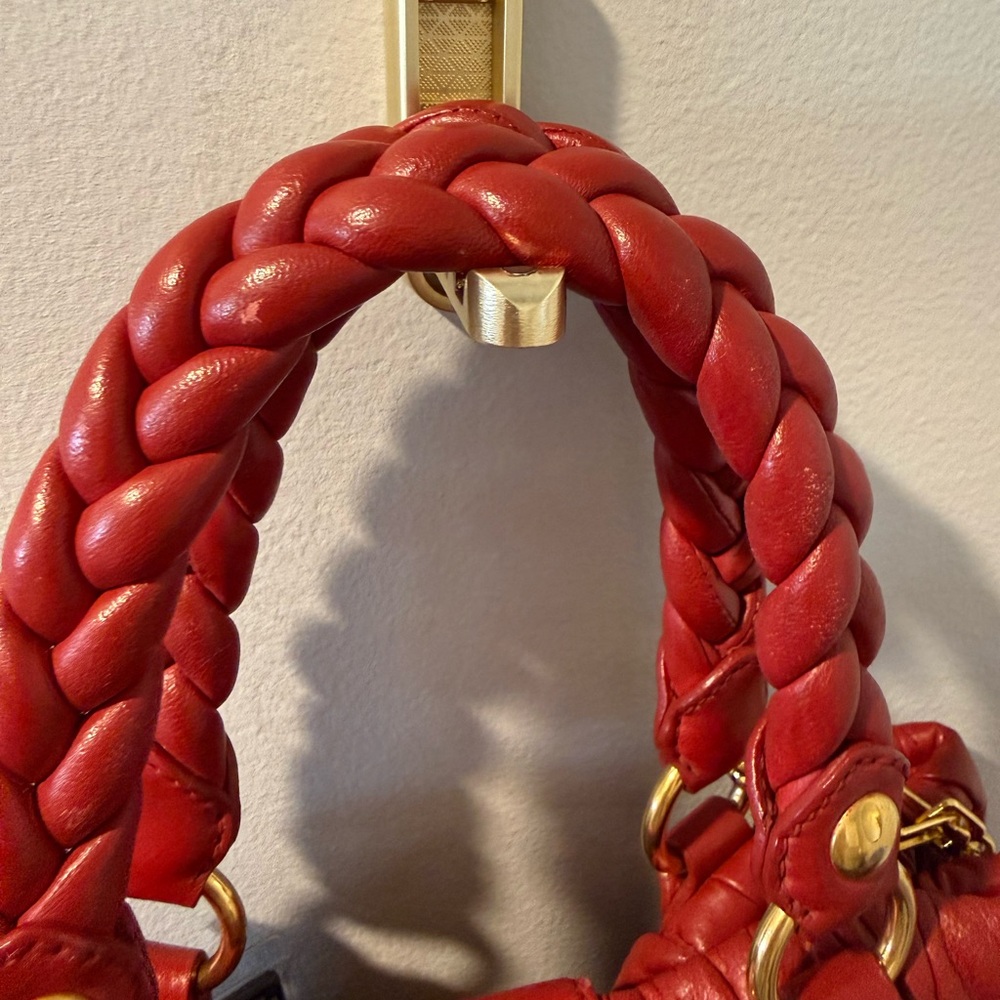 MIU MIU Matelassé Vitello Lux Red 2WAY Handbag Shoulder bag - Picture 4 of 7